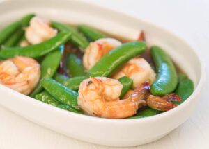 shrimp with snow peas